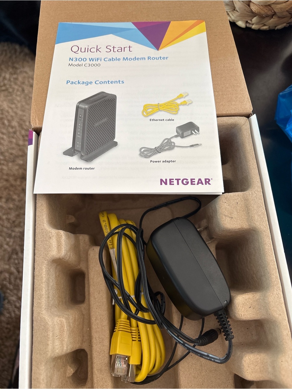 NETGEAR N300 WiFi Cable Modem Router - Picture 3 of 3